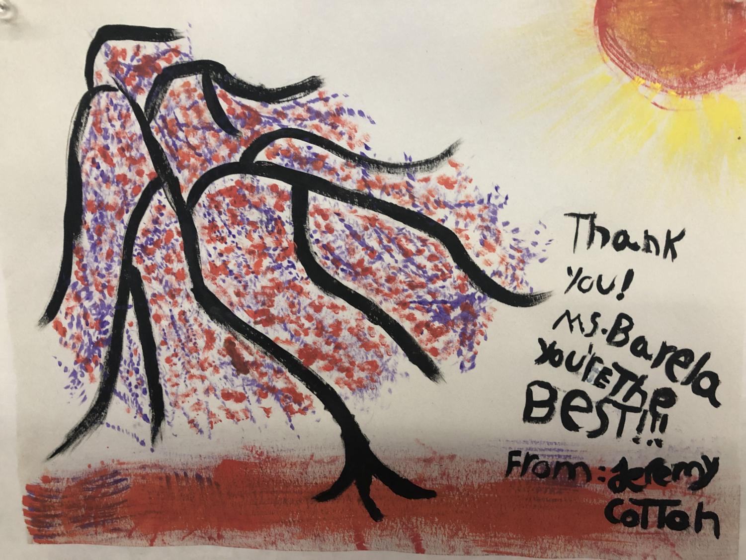 Jeremy Cotton expresses his gratitude through art!